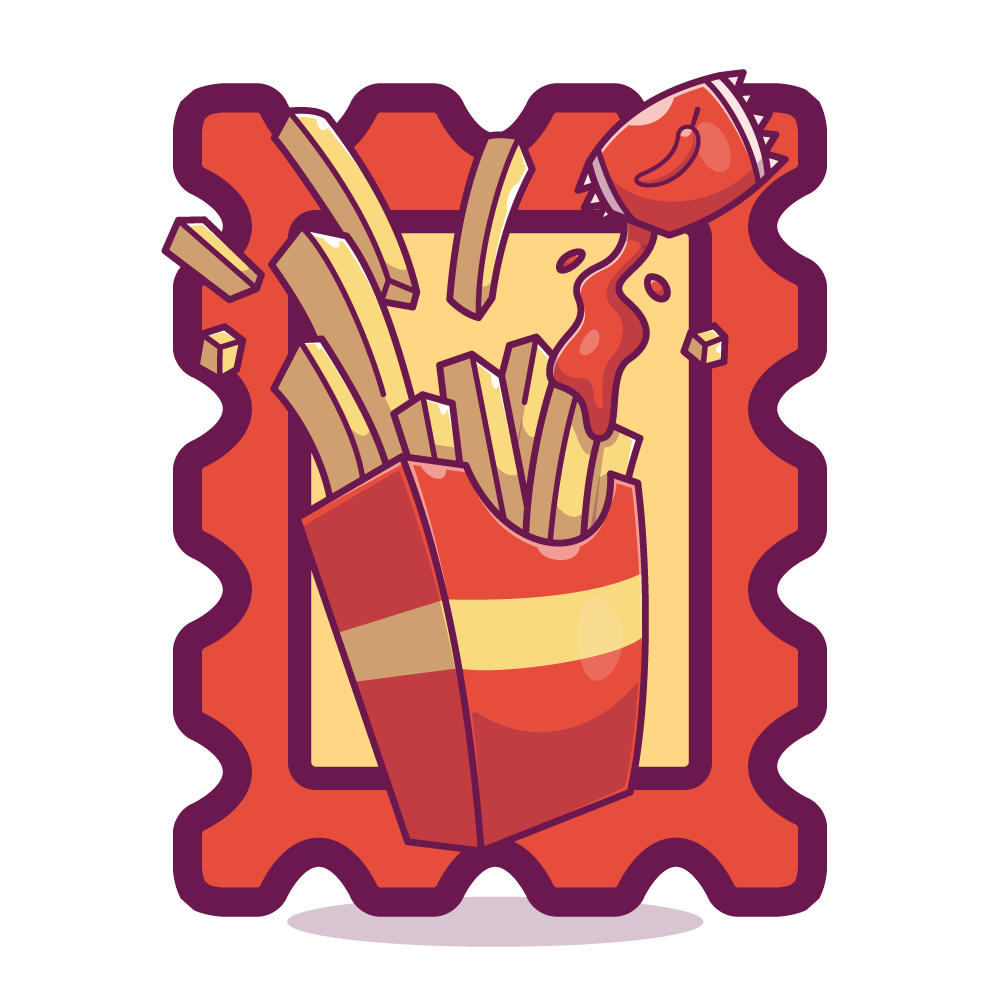 Fries Slowly Stamps Fries Slowly Stamps