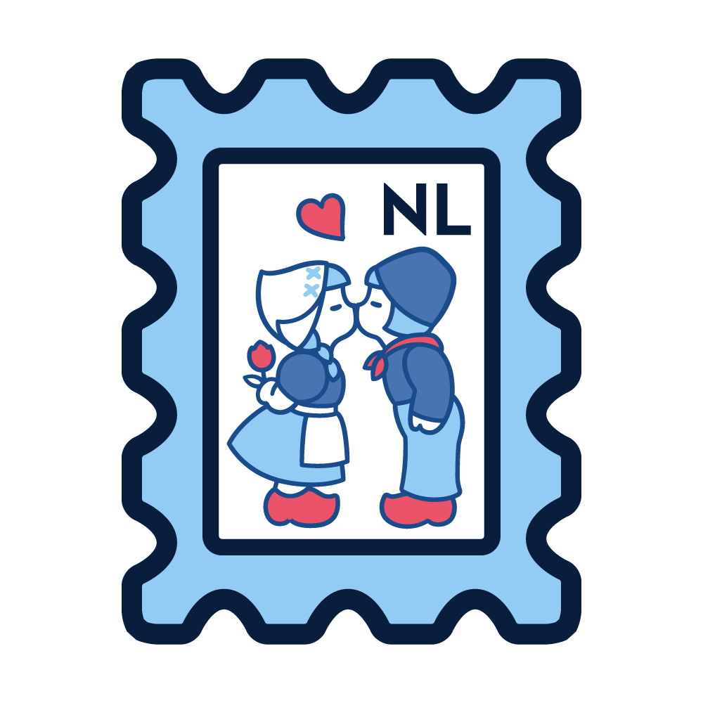 Delft Kissing Couple