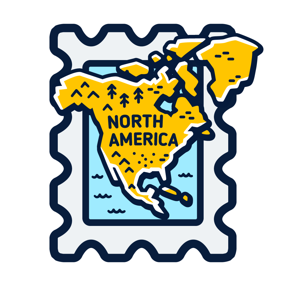 Footprints on North America