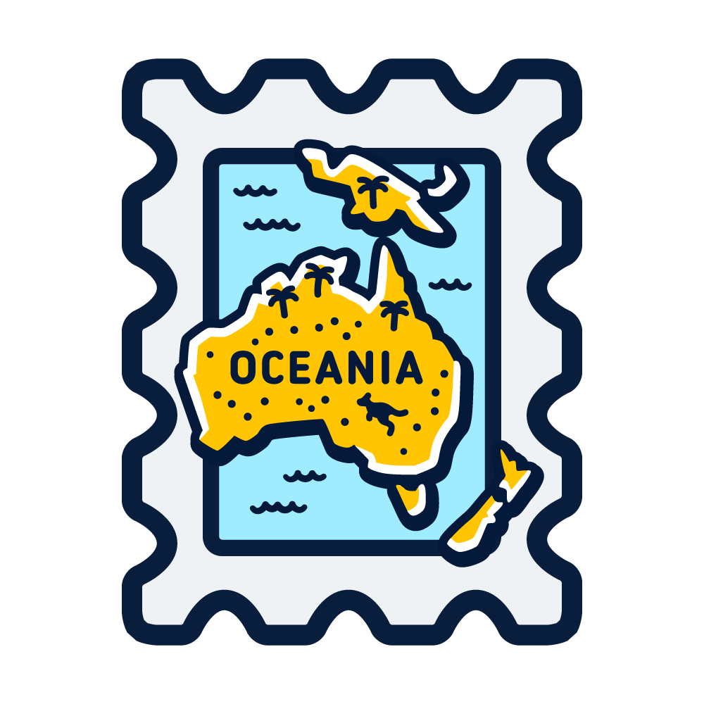 Footprints on Oceania