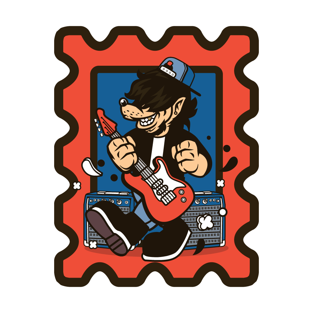 Wolf on Guitar